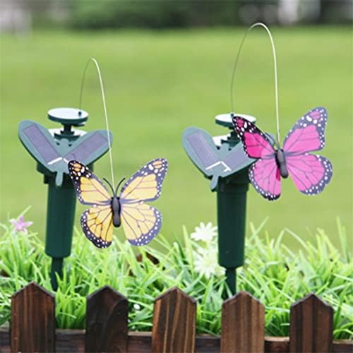 Solar Powered Dancing Fluttering Butterflies, Flying Hummingbird Patio Lawn Ornament, Colorful Vibration Simulation Bird Home Garden Pots Decoration (Butterfly)
