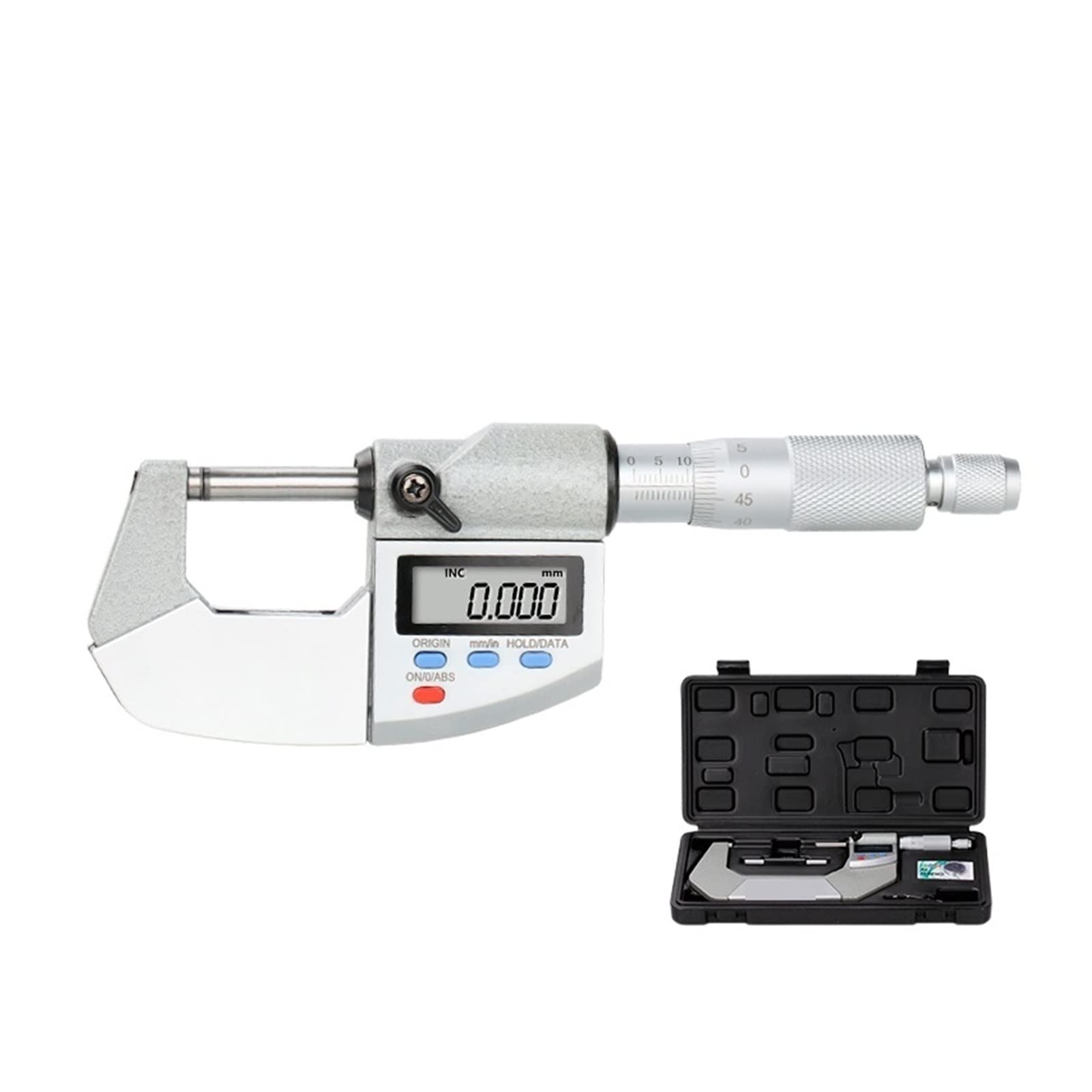 Mikrometr, Mikrometr IP65. Zewnętrzny mikrometr cyfrowy 0-25/50/75 100mm 0,001 mm Woda Oil Elektroniczna Miernik Suwmiarca(0-25mm)