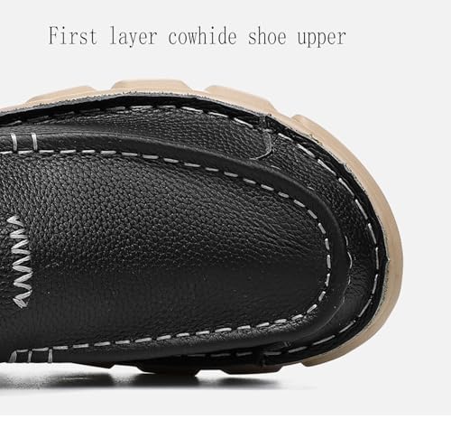 Men's Classic Business Genuine Leather Hand-Sewn Penny Loafers – Slip-On, Anti-Slip, Lightweight Driving Shoes for Casual & Outdoor Wear4