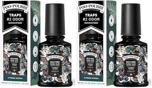 Image of Poo-Pourri Before-You-Go Toilet Spray, Cypress Woods, 2 Fl Oz - Cypress, Pine and Fresh Air (Pack of 2)