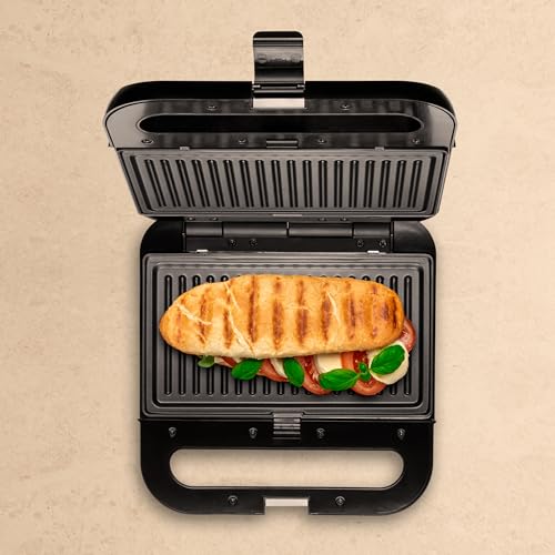Miniatura 5 de Ufesa Sandwichera 3 En 1 Robson, 850w, Placas Intercambiables Grill, Gofre Y Sándwich, Antiadherentes 21,6x12cm, Indicador De Temperatura, Asa Fría, Cierre De Seguridad, Protección Sobrecalentamiento