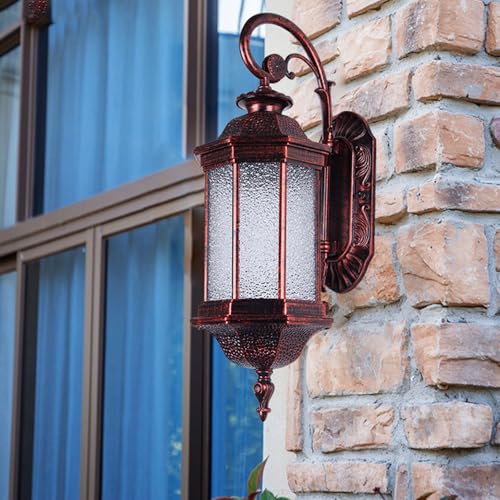 Applique murale extérieure rétro lanterne imperméable aluminium E27 patio