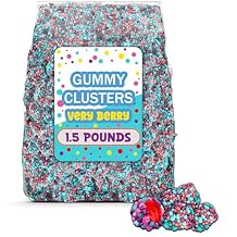 Nerrds Candy Very Berry Gummy Clusters, 1.5 Lb Bulk, Crunchy, Sweet and Sour Gummy Candy, Pastel Colored, Bite Sized Fruit Flavored Gummies for Snacking Treats and Kids Birthday Party