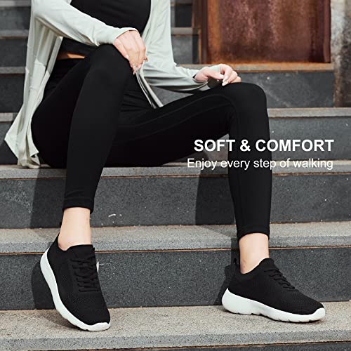 Grand Attack Walking Tennis Shoes for Women-Non Slip On Breathable Mesh Sneakers,Comfort&Lightweight Soft Sole4