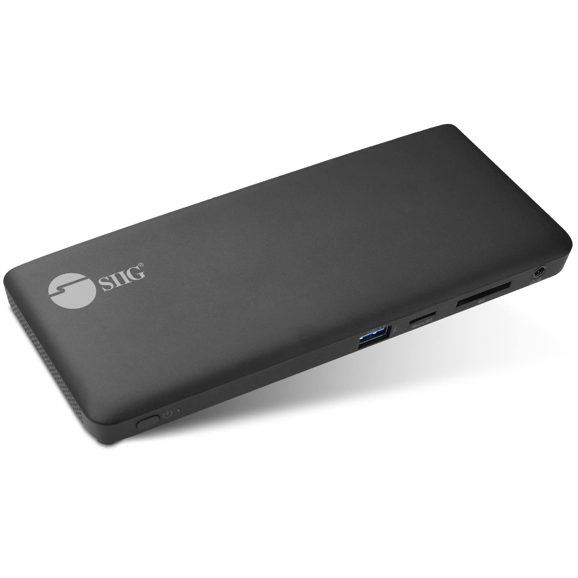 SIIG USB-C MST Triple Monitor Docking Station for Windows Thunderbolt 3 Compatible Single 4K Dual 2K Triple 1080p 65W PD, HDMI/DisplayPort, Gigabit Ethernet, SD/TF, USB 3.0 and Audio (JU-DK0R11-S1)