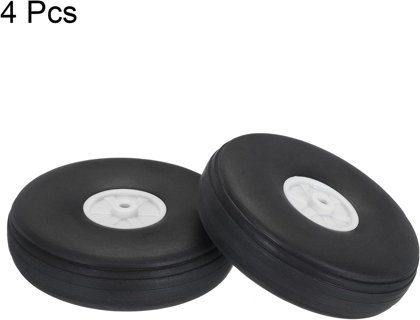 MECCANIXITY RC Airplane Wheels 2.76" OD RC Airplane,Aircraft PU Sponge Wheels,Tire Tail Wheel RC Aircraft Foam Wheel Replacement for DIY RC Model Plane Aircraft Pack of 4