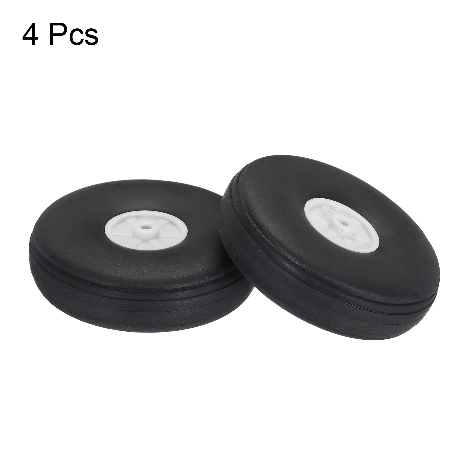 Lot De 4 Roues En éponge PU Pour Avion RC - Diamètre 70 Mm (2,76"), Essieu 3,2 Mm - Pour Modèles électriques, Légers - 9