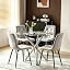 With 4 Grey Velvet Leisure Chairs
