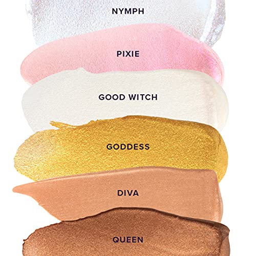 Unicorn Snot Lightning Drops - Liquid Highlighter & Bronzer Makeup - Face, Eyeshadow, Body Shimmer & Glitter - Cruelty Free (Pixie) #TOP7