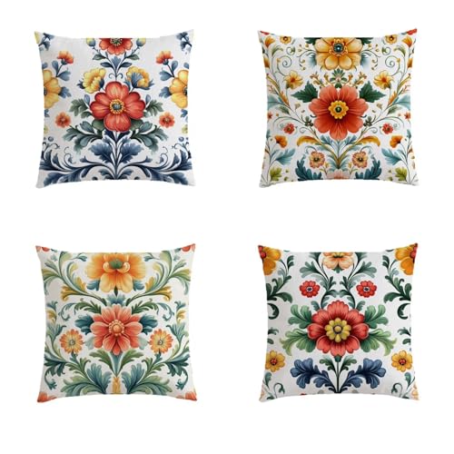 Housse coussin 80x80cm en lin texturé avec impression double face turquoise stone de luxe - 2