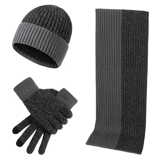 Cagoule coupe-vent et ensemble bonnet écharpe tricotés pour les sorties d'hiver