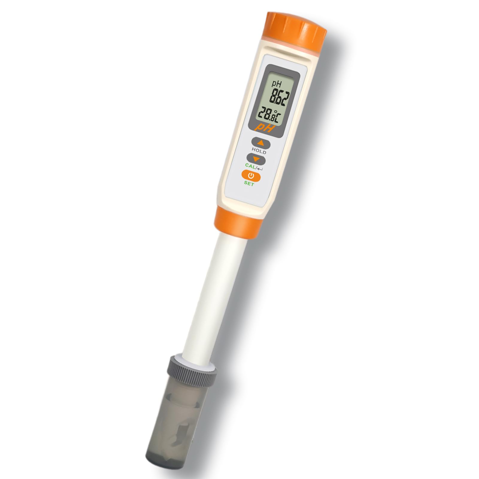 Medidor De PH De Suelo ATC, 0~14 PH/0,01 PH, Calibrable En 3 Puntos, Sonda/Cubierta Protectora Extraíble, Varilla De Medición Intercambiable, para Emulsiones, Suelo Y Carne