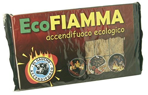 KEKAI KT0514 - Pastillas de Encendido Ecológicas y Recicladas EcoFiamma 24 pastillas para Grill, Barbacoa, Estufa o Chimenea de Leña Fácil de Encender y Larga Duración