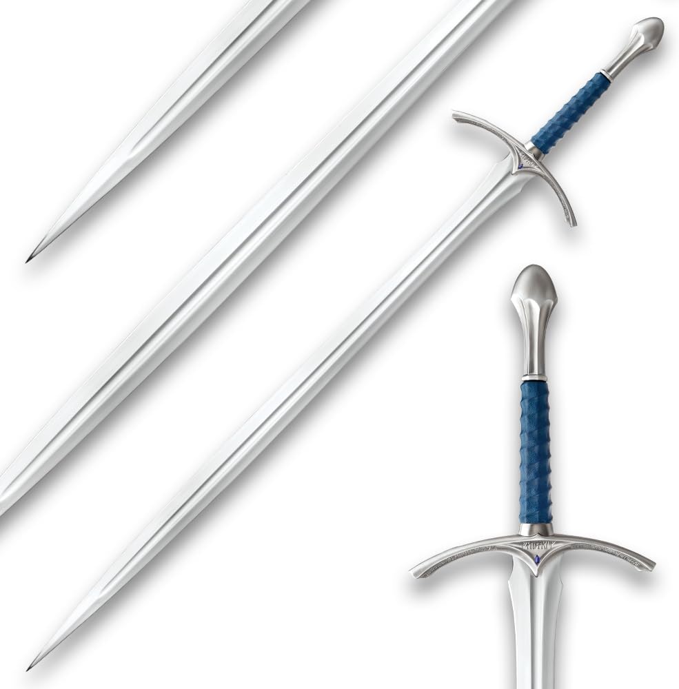 United Cutlery Lord of the Rings Glamdring Sword | Officially Licensed Replica | Sword of Gandalf | 35 1/4" Mirror Polished Stainless Steel Blade