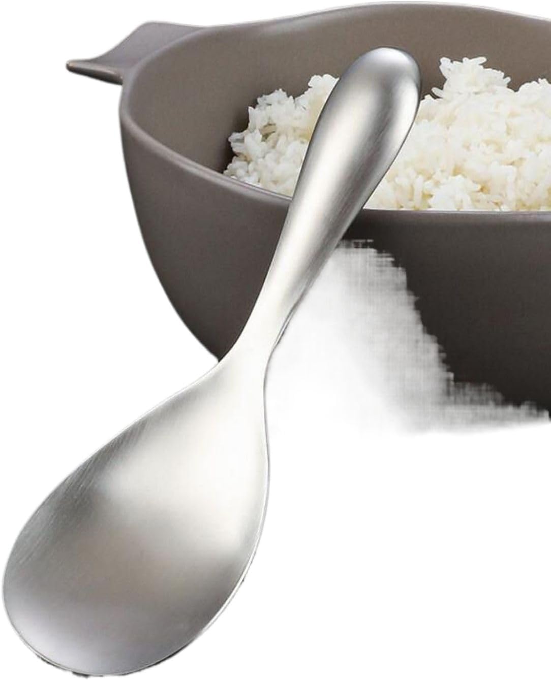 304不锈钢饭勺大调羹厨房盛饭勺子 Stainless Steel Long handled soup spoons，Spoons,Meal spoon 家用饭匙加厚不粘饭勺分餐大勺 Household Cleaning，Kitchen Storage Essentials