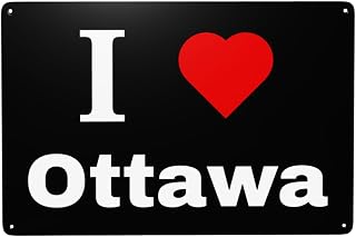 I Love Ottawa Tin Signs 8x12 Inch Funny Vintage Metal Sign Man Cave Decor Garage Wall Decor