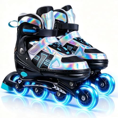 Kids Inline Skates - Adjustable Roller Skates for Girls Boys Teen Adult