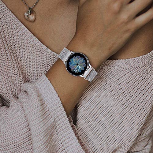 Morsey 20Mm Band Compatible With Samsung Galaxy Active 2/Samsung Galaxy Watch 3 41Mm/Galaxy Watch 42Mm/, 20Mm Stainless Steel Replacement Bracelet Strap For Galaxy Watch 42Mm/Sport Smartwatch (Silver) #TOP5