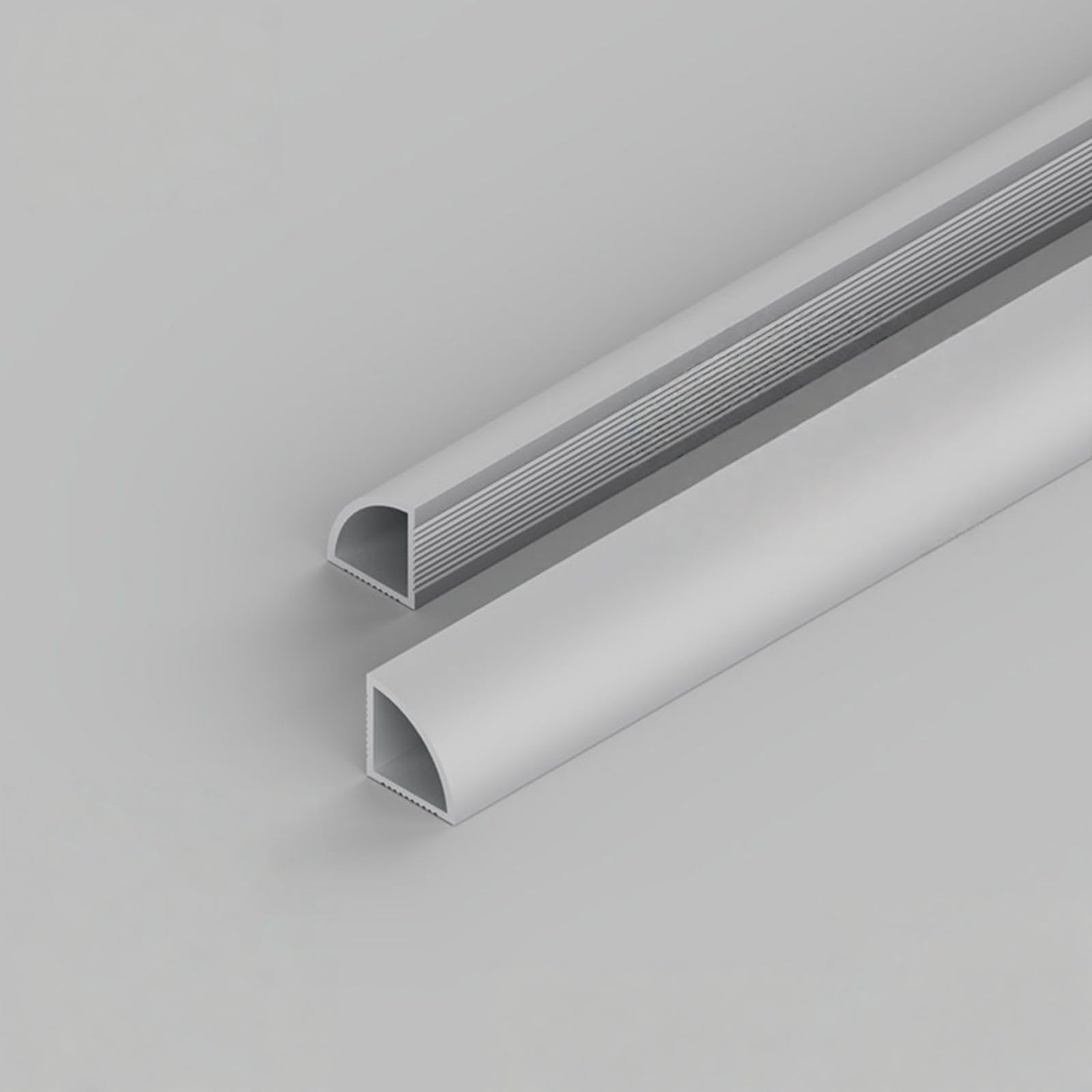 Moulure D’Angle en Aluminium pour Panneaux Muraux Et Carrelage, Profilé Quart-de-Rond Anti-Choc, Protection De Coin, 6/8/10/12/15/18/20 Mm, 90 Cm X 3 Pièces(Silver,20mm)