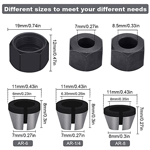 Uadme Spannzangenfutter Set 4-tlg - Präzisions Spannzangen Ø3-6mm Für Drehmaschine