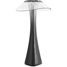 Creative Desk Lamp, USB Rechargeable Night Light for Portable Touch Dimming, Modern Cordless LED Table Lamp for Living Room Bedroom Dining Room Bedside Bar Home Office Black