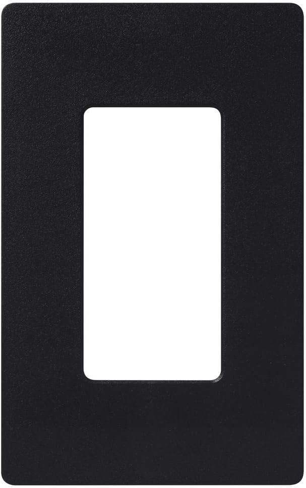 Lutron Claro 1 Gang Decorator Wallplate, CW-1-BL, Black