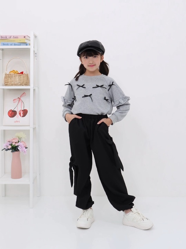 Amazon | [Bee] ビー カーゴパンツ ガールズ 女の子 キッズ 長ズボン