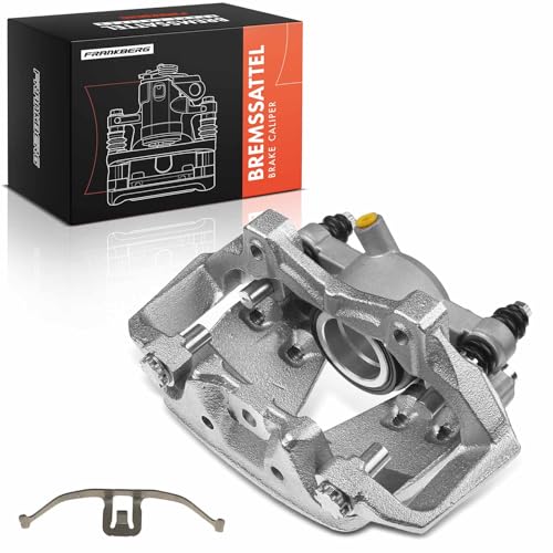 Frankberg Brake Caliper Disc Brake Front Right Aluminium with Bracket (hole spacing 110mm) Compatible with C-Class CLS E-Class E-Class T-Model Replace# 2044213681