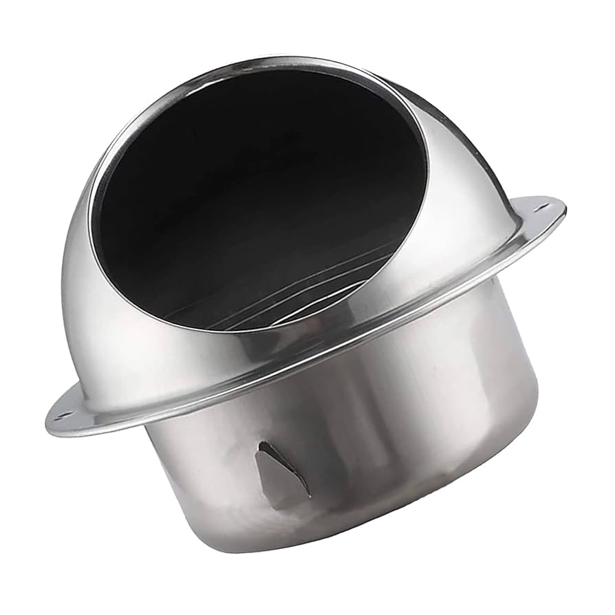 Amazon.co.jp: シルバー ステンレス 丸型フード付 ガラリ