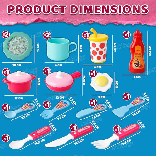 Image of Zest 4 Toyz Kitchen Set for Girls with Trolley Suitcase Kitchen Playset for Girls Kitchen Cooking Suitcase Cooking Toy Pretend Play Toys for Kids - Pink (16 Pcs)