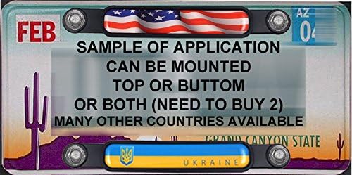 Miniatura 4 de Emblema de la bandera mexicana de México atornillado en la placa de matrícula de automóvil