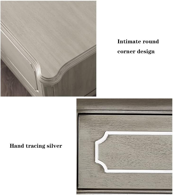 Miniatura 5 de BNNP Mesa de té para sala de estar mesa de centro rectangular moderna con 2 cajones mesa central creativa para sala de estar mesa de café recortada