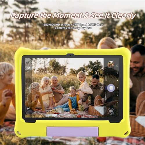 Image of Kids Tablet, Android 15 Tablet with Case - 8GB+64GB Storage (TF Expand 1TB), Octa-Core CPU, WiFi6, Dual Camera, Android Tablets for Kids Ideal for Toddler with Parental Control