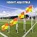 Spring Loaded 5FT Corner Flags for Soccer Field Set with Storage Bag, Universal Adjustable Speed and Agility Training Equipment, Soccer Agility Poles-White