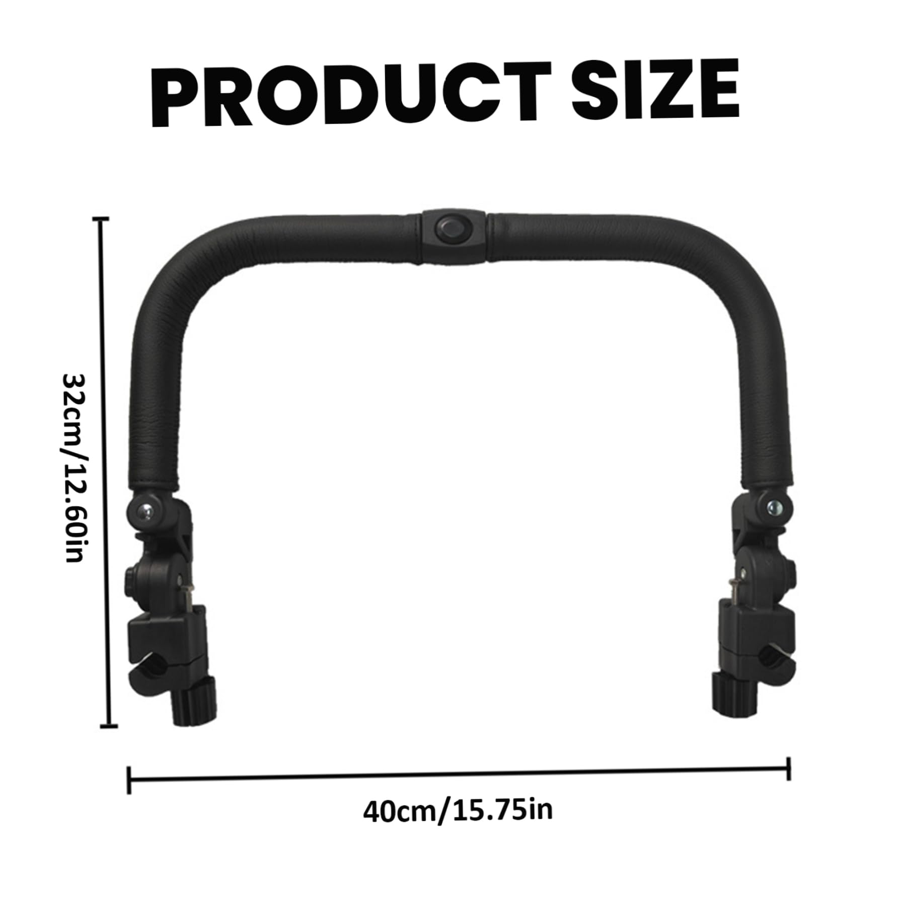 1pc Kinderwagen Stoßstange Bar, PU Leder Einstellbarer Winkel wasserdichter Kinderwagengriff für Kleinkind, abnehmbares Kreuzungsbalken -Zubehör für Unterstützung und Safe