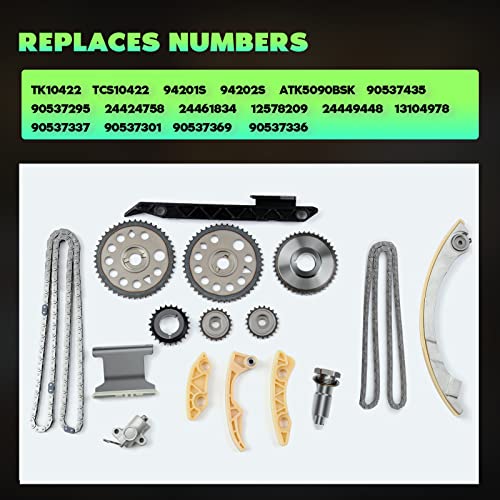 Scitoo Tk10422 Tk10422Bs Engine Timing Chain Kit Sets Replaces For Buick Lacrosse Regal Verano For Chevy Cavalier 2.2L 2.0L 2.4L #TOP3
