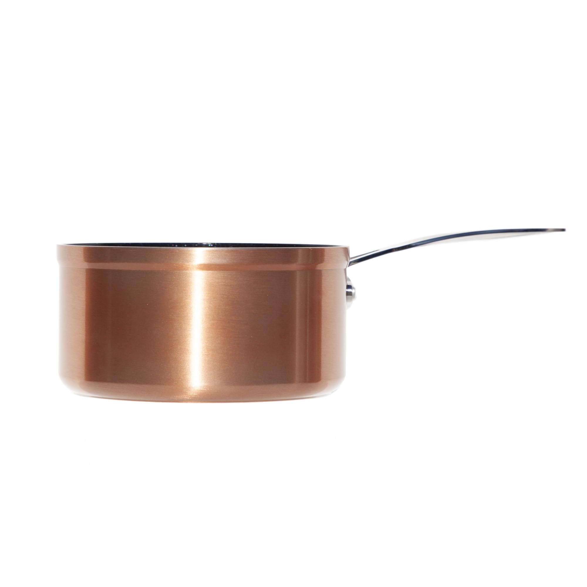 Nuwave Healthy Duralon Blue Ceramic Nonstick 1,9L Saucepan in Rustic Copper, Diamond Infused Scratch-Resistant, PFAS Free, Dishwasher & Oven Safe, Induction Ready & Evenly Heats, Stay-Cool Handle