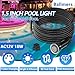 AC12V 1.5 Inch Pool Lights for Inground Pool Replacement for GloBrite 602055, 100ft Cord 18W LED Color Inground Pool & Spa Light, IP68 Waterproof Swimming Pool Light