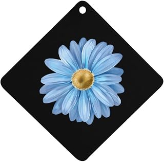 Blue Gerbera Daisy Flower Wild Car Air Freshener Hanging Car Incense Chip Diffuser Scented Decor for Car Interior Accessories White-style