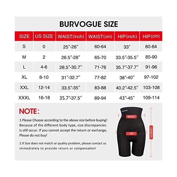 Burvogue-Shapewear-for-Women-Tummy-Control-Butt-Lifter-High-Waisted-Shaper-Shorts Burvogue Shapewear for Women Tummy Control-Butt Lifter High Waisted Shaper Shorts (Black, XXL(Waist 33.5"-35"))