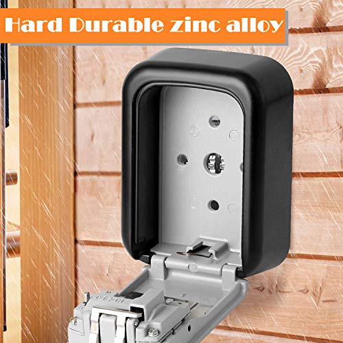 Key Storage Security Lock,Vision-Life Wall Mounted Outdoor Key Safe Lock Box With 4-Digit Combination Secure Cabinet,To Share And Secure Keys For Airbnb,Home,Office,Garage Etc [Resettable Code] #TOP7
