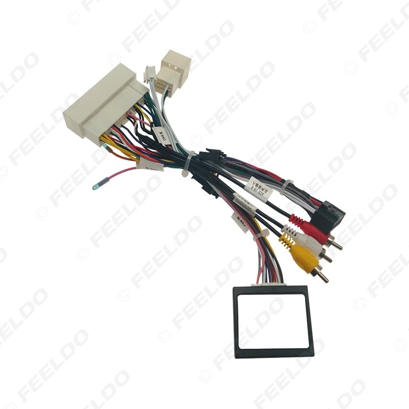 Car for Audio 16PIN DVD Player Power Calbe Adapter with Canbus Box for Hyundai Encino IX35 Tucson KIA K3 Stereo Plug Wiring Harness - (Color Name: AB Cable-canbus Box)