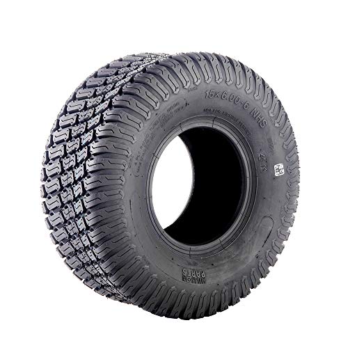 Million Parts 2 Tubeless 15X6.00-6 Turf Tires Lawn & Garden Mower Tractor Cart Tire 4 Ply #TOP1