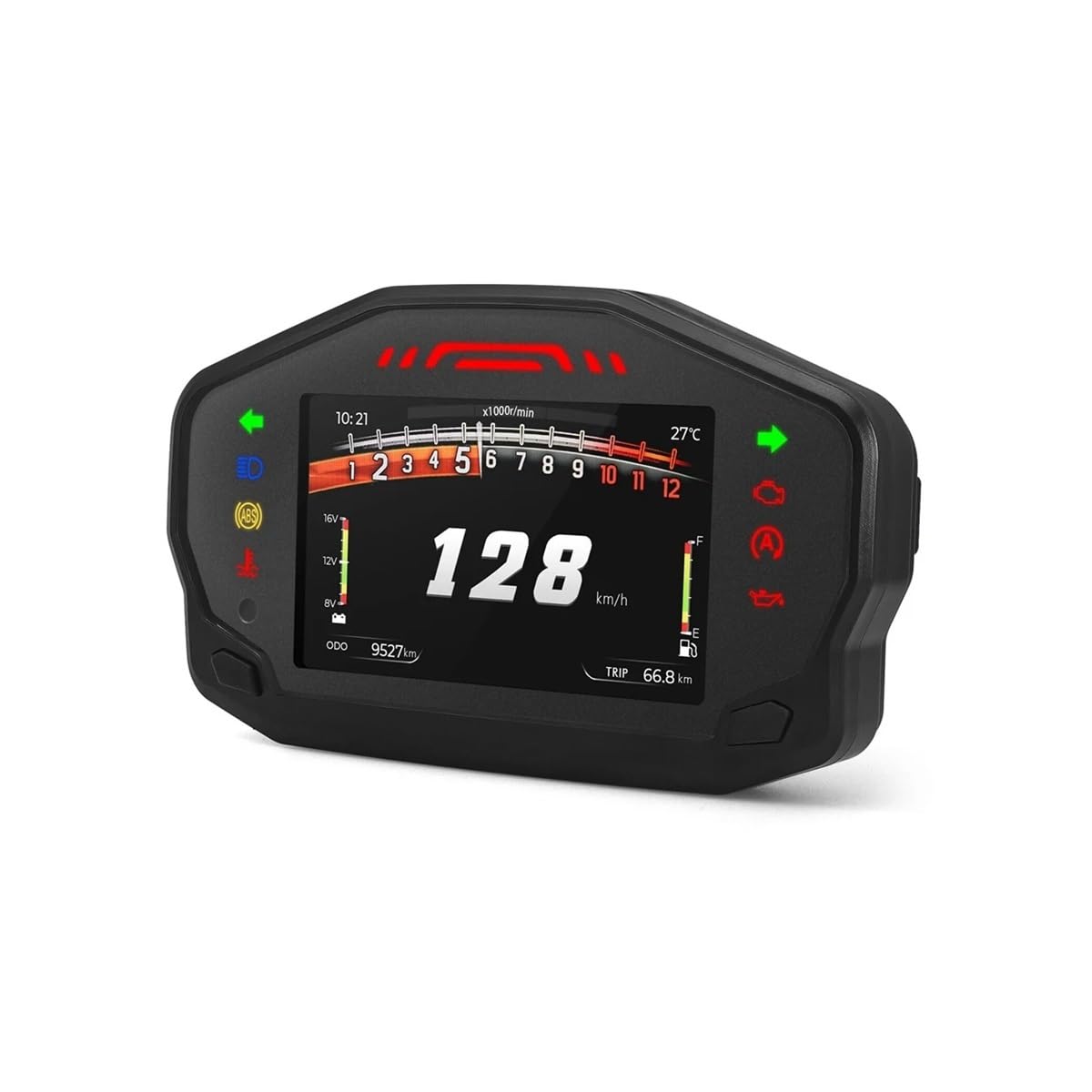 Odómetro Motocicleta Velocímetro Velocímetro Digital para Motocicleta, Odómetro, Indicador De Combustible para 1/2/4 Cilindros, Tacómetro