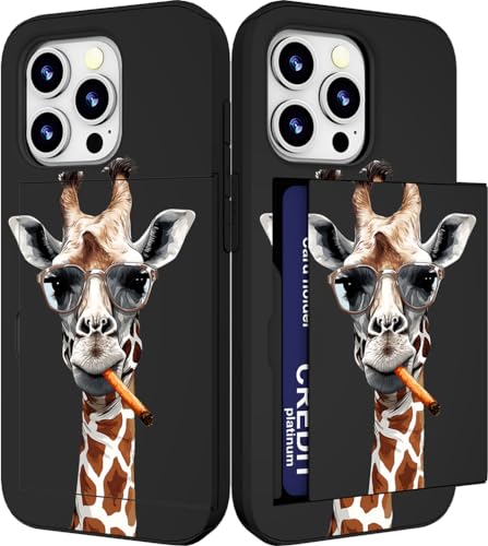 IWONE for iPhone 15 Pro Case - Brown Portrait of Giraffe