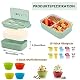 Brotdose für Kinder MUJUZE Lunchbox mit Besteck, Brotdose