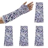 SHFGYG 4 Packs Arm Cast Cover Sleeve Protectors for Arms Cast Sleeve Decorations for Adult Arm Protection Sleeves for Cast Wound Breathable & Comfortable(Artistic Doodle Print)