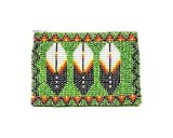Mia Jewel Shop Native American Inspired Feather Czech Glass Seed Bead Coin Purse Pouch - Handmade Tr