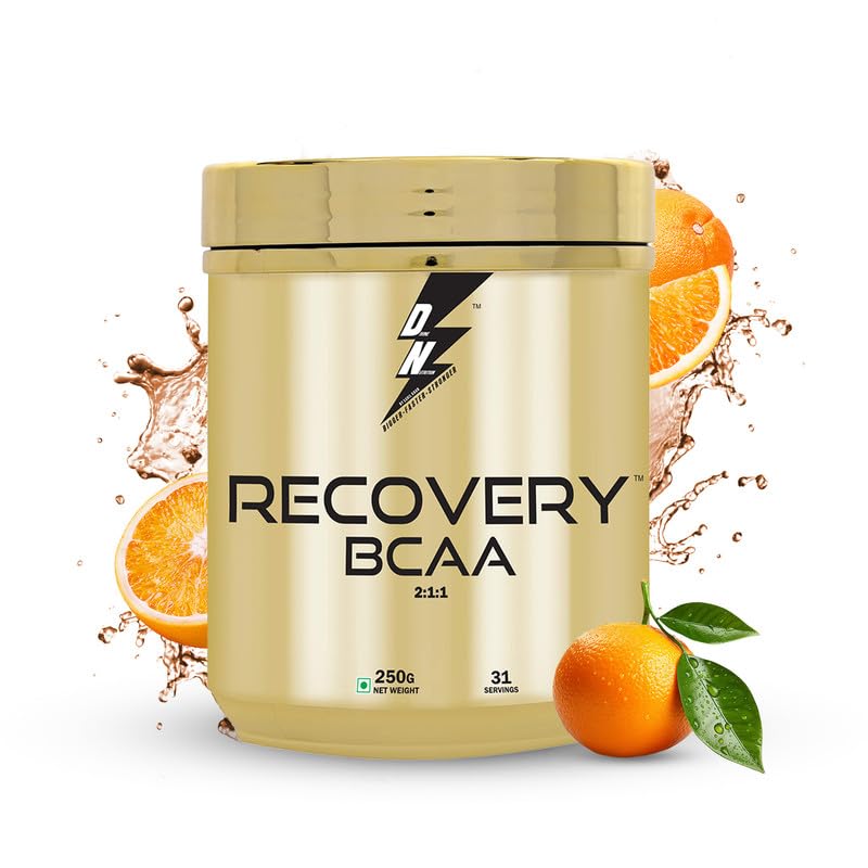 DIVINE NUTRITION BCAA Gold Series in 2:1:1 Ratio 8g per Serving for Intra Workout 31 Servings (250g, Orange)