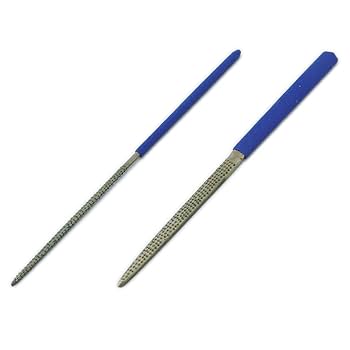 Amazon.co.jp: 工芸用 鬼目 やすり 2本組 セット 丸 半丸 全長